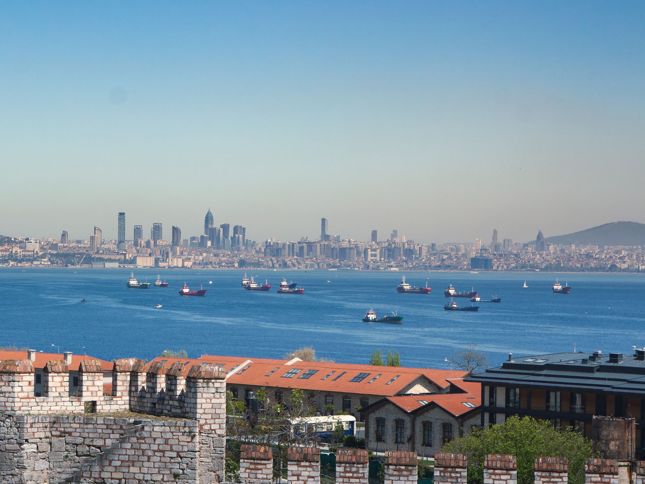Istanbul skyline across the Bosphorus